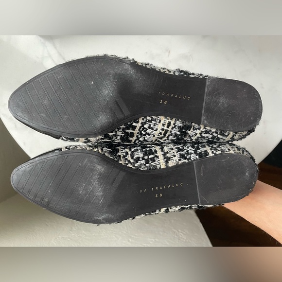 Zara Tweed Cap-Toe Flats, EU Size 38 - Picture 6 of 11